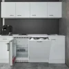 Hot Büroküche Wito 210 cm Weiß Single-Küchen|Kochfelder