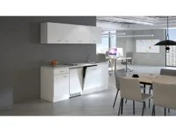 Hot Büroküche Wito 210 cm Weiß Single-Küchen|Kochfelder