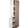 Flex-Well Classic Küchenschränke<Küchen-Apothekerhochschrank Florida30 cm Weiß-Sonoma Eiche