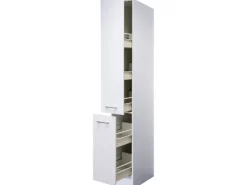 Flex-Well Classic Küchenschränke<Küchen-Apotheker-Küchen-Hochschrank Lucca 30 cm Weiß