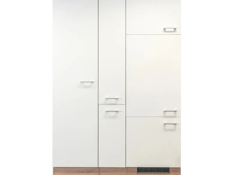 Outlet Küchenerweiterung Florida 140 cm Weiß-Sonoma Eiche Nachbildung Kühlschränke|Küchenschränke