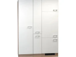 Outlet Küchenerweiterung Florida 140 cm Weiß-Sonoma Eiche Nachbildung Kühlschränke|Küchenschränke