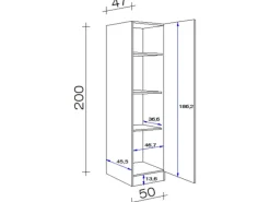 Clearance Küchen-Geschirrschrank Speed 50 cm Küchenschränke|Zubehör Für Küchenarmatur