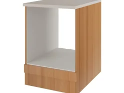 Flex-Well Classic Herde<Küchen-Herd-Umbauschrank Nano 60 cm Nachbildung Buche