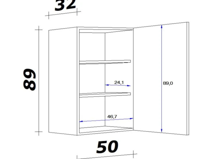Online Flex-Well Classic Küchen-Oberschrank Florida 50 cm x 89 cm Sonoma Eiche
