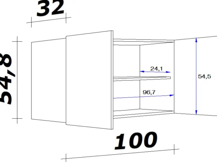 Hot Flex-Well Classic Küchen-Oberschrank Nano 50 cm Nachbildung Buche