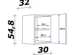 Online Flex-Well Classic Küchen-Oberschrank Wito 30 cm Weiß