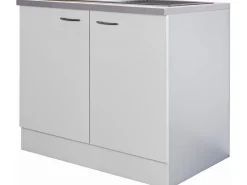 Flex-Well Classic Küchenschränke<Küchen-Spülenunterschrank Wito 100 cm Weiß