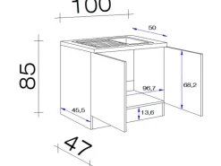 Sale Flex-Well Classic Küchen-Spülenunterschrank Speed 100 cm Weiß