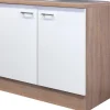 New Küchen-Spülenunterschrank Florida 100 cm Weiß-Sonoma Eiche Küchenschränke