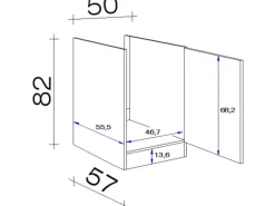 Sale Küchen-Spülenunterschrank Nano 50 cm Pantryküchen|Einbauküchen