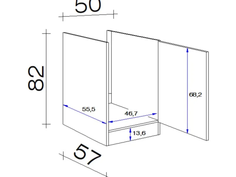 Sale Küchen-Spülenunterschrank Nano 50 cm Pantryküchen|Einbauküchen