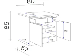 Flex-Well Classic Küchen-Unterschrank Nano 50 cm Buche Nachbildung