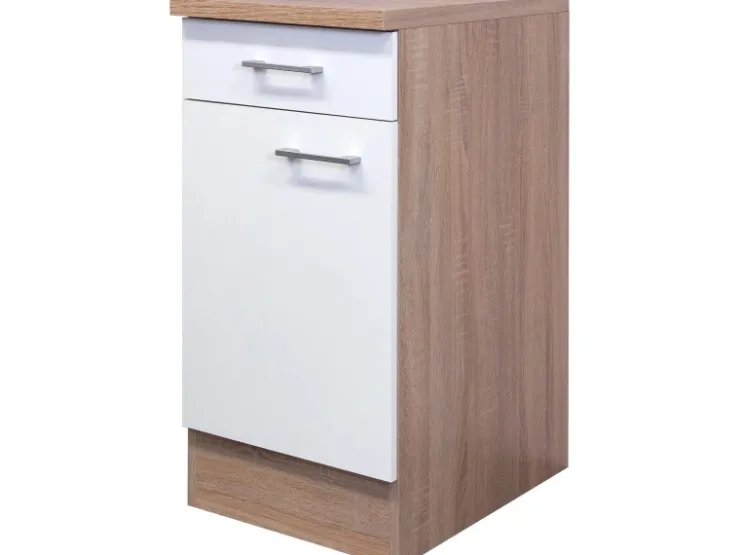 Online Flex-Well Classic Küchen-Unterschrank Nano 80 cm Buche Nachbildung