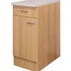 Sale Flex-Well Classic Küchen-Unterschrank Nano 40 cm Buche Nachbildung
