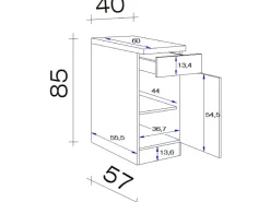 Sale Flex-Well Classic Küchen-Unterschrank Nano 40 cm Buche Nachbildung