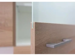 New Küchenzeile Florida 310 cm Weiß - Sonoma Eiche Kühlschränke|Winkelküchen