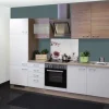 Outlet Flex-Well Classic Küchenzeile Florida 270 cm Sonoma Eiche-Weiß-Sonoma Eiche