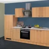 New Flex-Well Classic Küchenzeile Nano 270 cm Buche Nachbildung