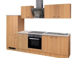 New Flex-Well Classic Küchenzeile Nano 270 cm Buche Nachbildung
