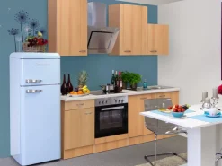 Sale Flex-Well Classic Küchenzeile Nano 220 cm Buche Nachbildung