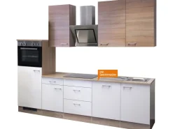 Online Flex-Well Classic Küchenzeile Florida 280 cm Weiß-Sonoma Eiche Nachbildung