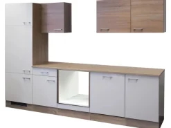 Flex-Well Classic Einbauküchen|Küchenschränke<Küchenzeile Florida 280 cm ohne E-Geräte Sonoma Eiche-Weiß