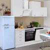 Outlet Küchenzeile Wito 220 cm Weiß Einbauküchen|Kochfelder