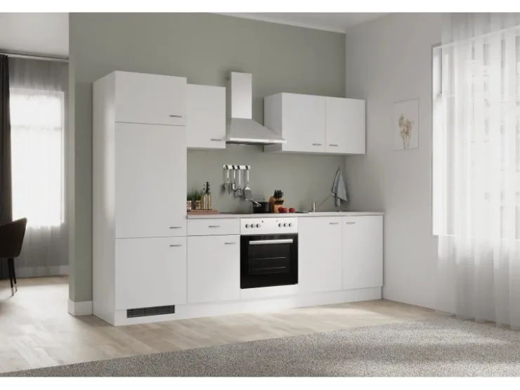 Flex-Well Classic Einbauküchen|Kochfelder<Küchenzeile Wito 270 cm Weiß