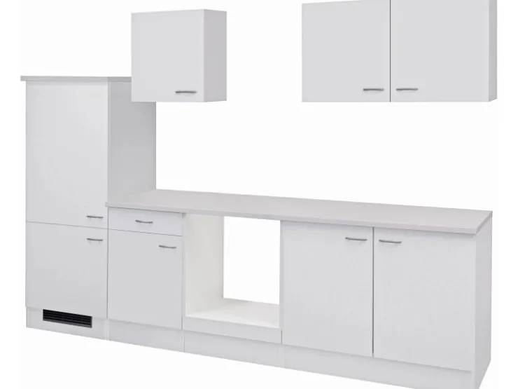Clearance Flex-Well Classic Küchenzeile Wito 270 cm ohne E-Geräte Weiß
