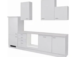 Sale Küchenzeile Wito 280 cm ohne E-Geräte Weiß Einbauküchen|Herde
