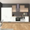 Sale Flex-Well Classic Küchenzeile Florida 360 cm Weiß Matt - Sonoma Eiche
