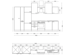 Sale Flex-Well Classic Küchenzeile Florida 360 cm Weiß Matt - Sonoma Eiche