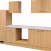 Discount Küchenzeile Nano 270 cm ohne E-Geräte Buche Nachbildung Einbauküchen|Küchenschränke
