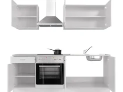 Flex-Well Classic Einbauküchen|Kochfelder<Küchenzeile Wito 210 cm Weiß