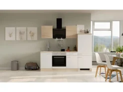 Online Flex-Well Classic Küchenzeile Florida 220 cm Weiß - Sonoma Eiche