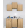 Flex-Well Classic Single-Küchen|Pantryküchen<Küchenzeile Nano 150 cm Buche Nachbildung