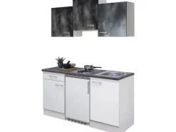 Hot Flex-Well Classic Singleküche Lucca 150 cm Weiß-Caledonia