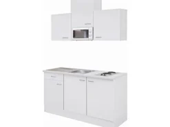 Outlet Singleküche Wito 150 cm breit Weiß Single-Küchen|Pantryküchen