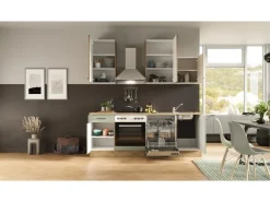 Best Flex-Well Exclusiv Küche 1701-016 Cara 220 cm Schilfgrün matt - Artisan Eiche