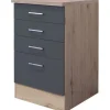 Flex-Well Exclusiv Küchen-Auszugschrank Morena 50cm  Basaltgr.-San Remo