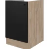 Online Küchen-Spülenunterschrank Capri 50cm Schwarz Matt-Endgrain O. Einbauküchen