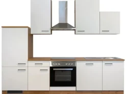 Outlet Flex-Well Exclusiv Küchenzeile Vintea 280 cm Magnolia-Lancelot Oak
