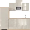 Sale Küchenzeile Orlando 210 cm Kaschmir Glanz - Sonoma Eiche Single-Küchen|Kühlschränke