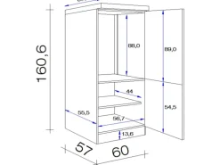 Outlet Kühlschrank-Einbauschrank Vintea mit Kühlschrank EEK: F Kühlschränke