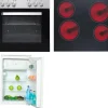 Hot Küchengeräte-Set 5 mit Einbauherd und Einbaukühlschrank Backöfen|Single-Küchen