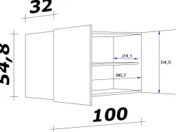 Flex-Well Classic Küchenschränke<Flex-Well Küchen-Oberschrank Lucca 100 cm