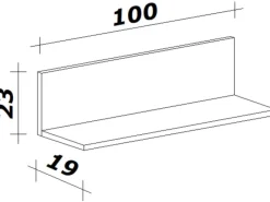 Outlet Flex-Well Küchen-Wandregal Lucca 100 cm Platinblau Küchenregale