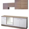 New Flex-Well Classic Flex-Well Küchenzeile 210 cm ohne E-Geräte Florida Weiß - Sonoma Eiche
