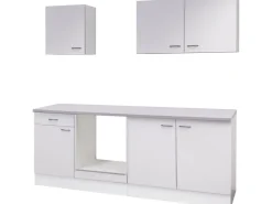 Best Flex-Well Classic Flex-Well Küchenzeile 210 cm ohne E-Geräte Wito Weiß